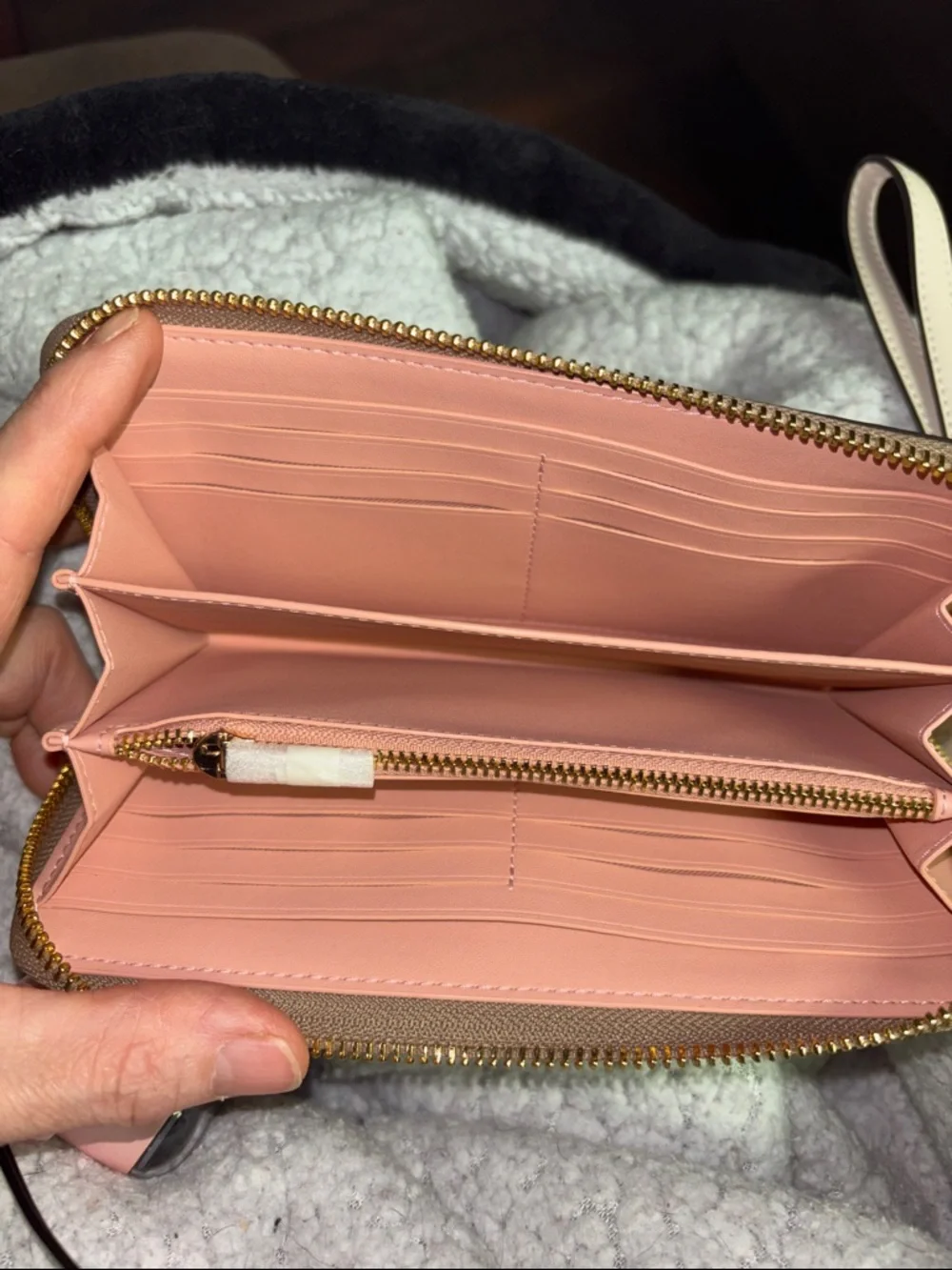 Coach 🆕 Long Zip Around Wallet In Signature Canvas blush Floral Rosette Print